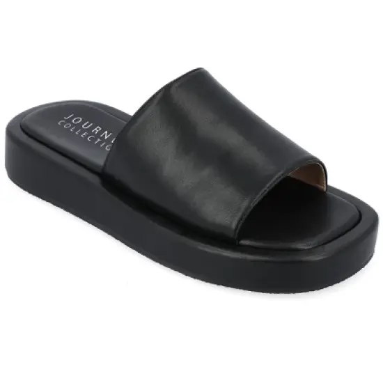 Journee Collection Womens Denrie Tru Comfort Foam Slide Flatform Sandals image {9}