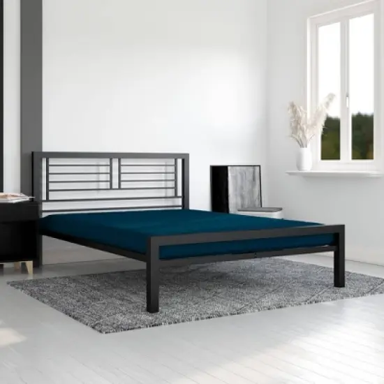 Full 6" Top Mattress Polyester Filled Quilted Blue - Room & Joy image {2}