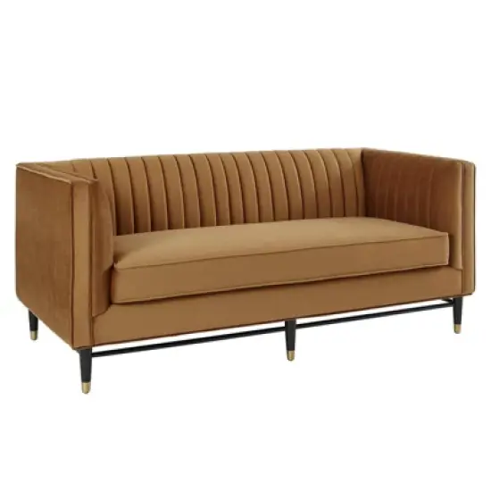 Devote Channel Tufted Performance Velvet Loveseat - Modway image {7}