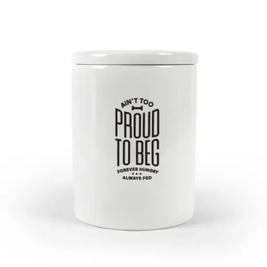 Fred Howligans Ceramic Treat Jar, Wax-Resist Airtight Stoneware Pet Treat Container with Silicone Seal for Storing Dog Snacks, Cat Treats, Cookies image {5}