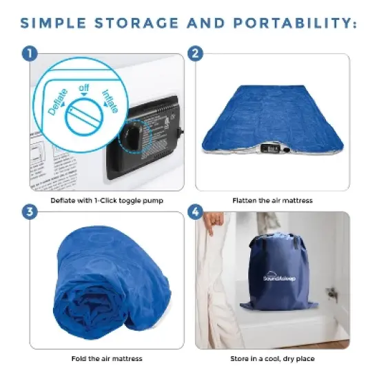 SoundAsleep Dream Series Air Mattress with ComfortCoil Technology & Internal High Capacity Pump image {5}