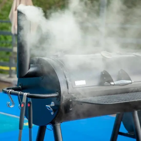 Captiva Designs E02GR016 16" Offset Charcoal Smoke - Black image {13}