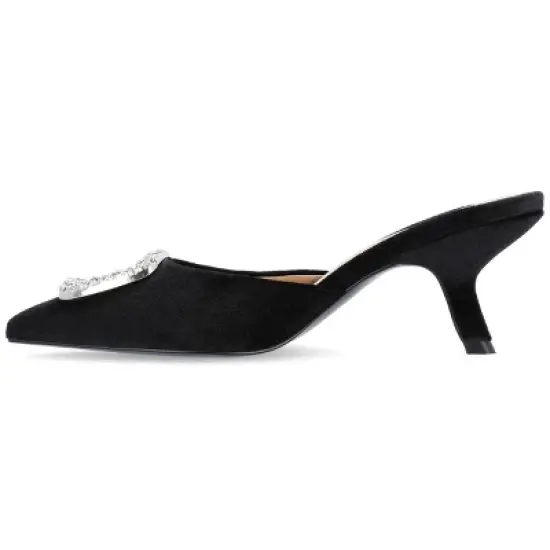 Journee Collection Womens Rishie Slip On Kitten Heel Mule Pump image {1}