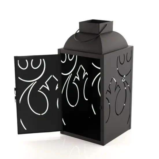 Seven20 Star Wars Black Stamped Lantern | Rebel Insignia Pattern | 14 Inches Tall image {3}