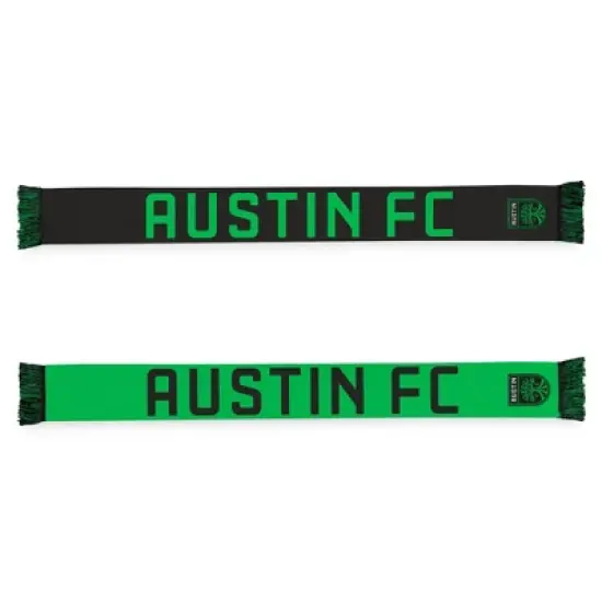 MLS Austin FC Scarf: Midweight Acrylic Solid Black Oblong, Adult Sizing image {2}
