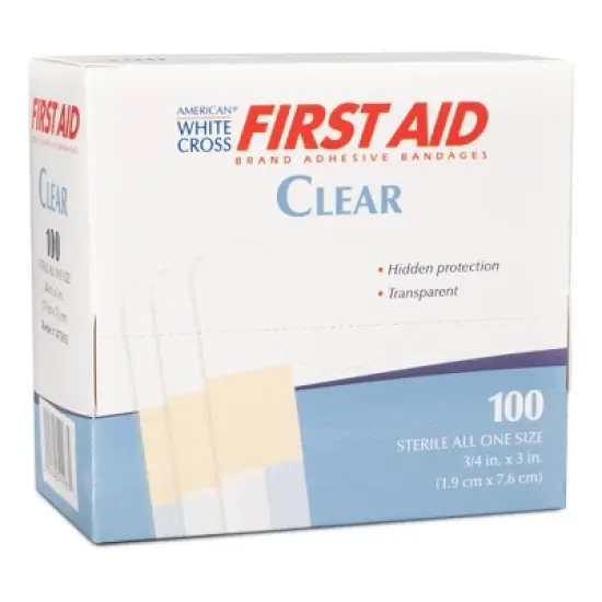 American White Cross Transparent Adhesive Strips image {1}