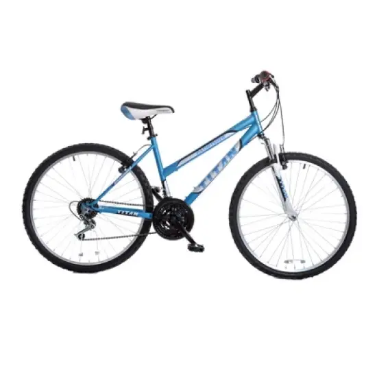 Titan Pathfinder Women's 18-Speed Front-Suspension Mountain Bike, 17-Inch Frame, 26-Inch Alloy Wheels, Baby Blue image {4}
