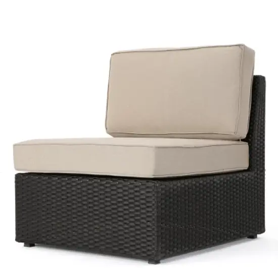 Christopher Knight Home Felicity Outdoor Wicker Loveseat with Cushions image {3}