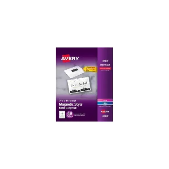 Avery Magnet Name Badge Kit White 48/Box (8781) image {4}