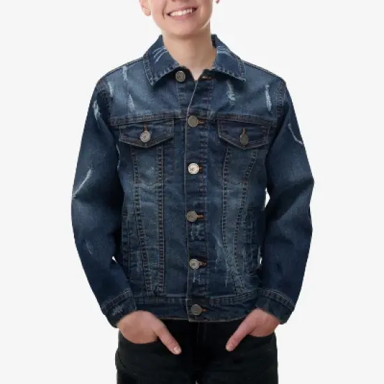 X RAY Boy's Cotton Denim Jacket image {7}