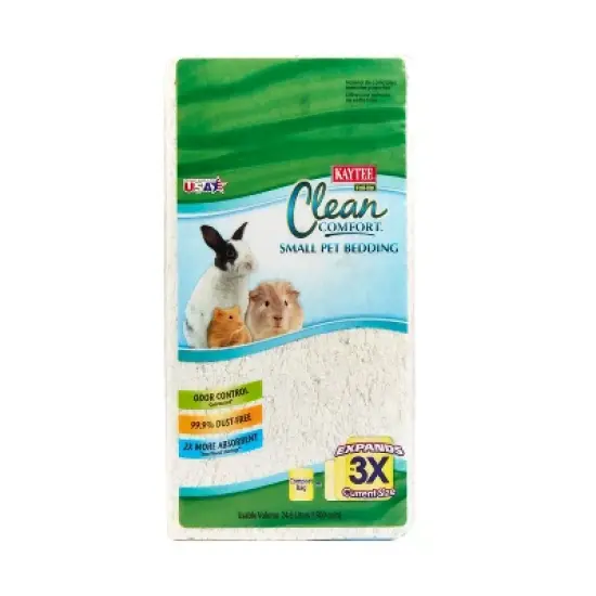 Kaytee Clean Comfort Rabbit, Guinea Pig, Chinchilla and Hamster Low Dust and Odor Control Pet Bedding - White - 24.6L/2.5lbs image {5}