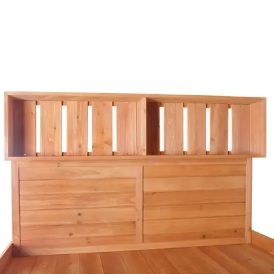 Gulches 65" Forest Natural Farmhouse Garden Potting Bench with Planter Stands and Holders image {12}