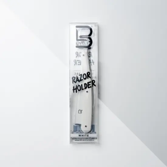L3 Straight Razor Holder - Excellent Grip and Control - Precision Shaving Control - Level Three Straight Razor Holder (White) image {3}