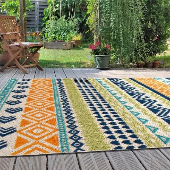 World Rug Gallery Ronda Contemporary Bohemian Indoor/Outdoor Area Rug image {6}