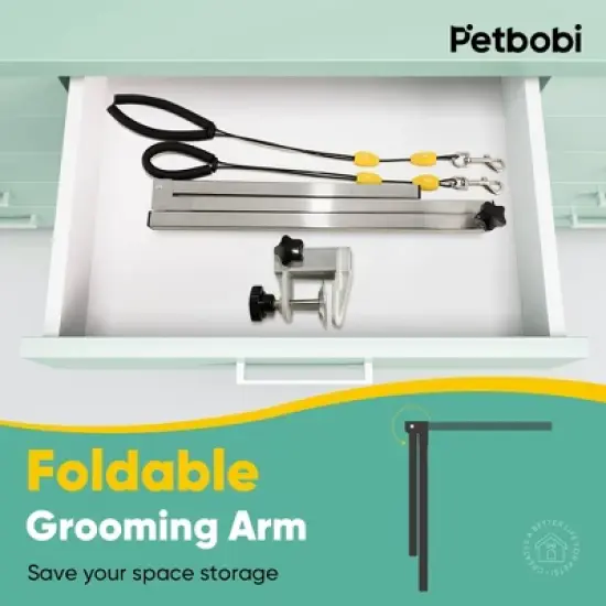 Petbobi Dog Grooming Arm with Clamp Adjustable Pet Grooming Table Arm with Loop Noose for Small Dog image {5}