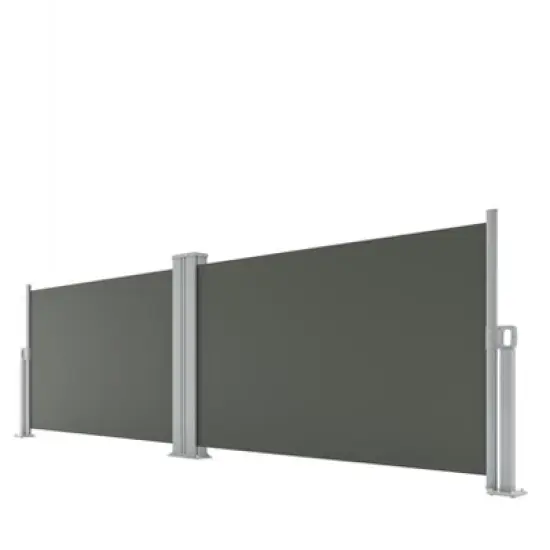 71' x236' Retractable Double Side Awning, 280g Polyester, Waterproof & UV-Resistant Privacy Screen for Patio, Deck, Pool image {10}