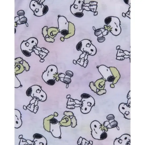 Peanuts Girls' I Woke Up This Cute Snoopy Tie-Dye Sleep Pajama Set Shorts Multicolored image {3}