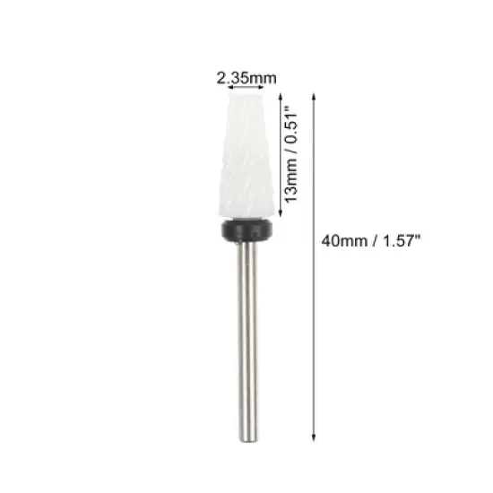 Unique Bargains Ceramic Tungsten Bit Electric Nail Drill File Cuticle Cleaner Tool for Rotary Nail Drill Machine Manicure Pedicure Polishing Kit image {3}