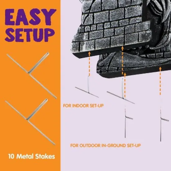 Joyfy 5Pcs 17" Halloween Foam RIP Graveyard Tombstones Decorations, Headstones Graveyard Cemetery Gravestones Prop with 12 Stakes, Yard Lawn Garden image {4}