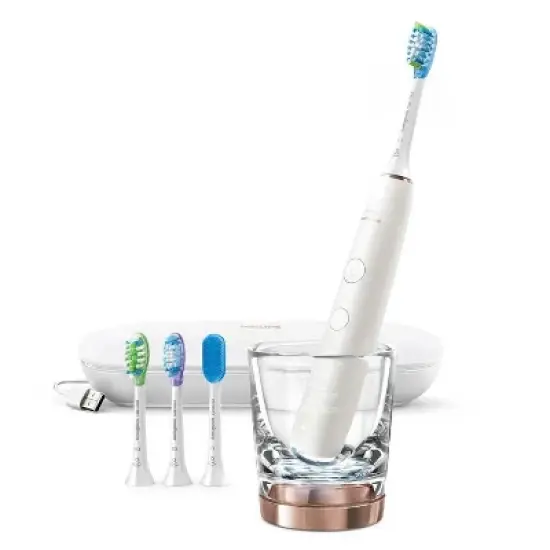 Philips Sonicare Diamond Clean Smart Electric Rechargeable Toothbrush for Complete Oral Care, 9500 Series - HX9924/61, Rose Gold image {2}