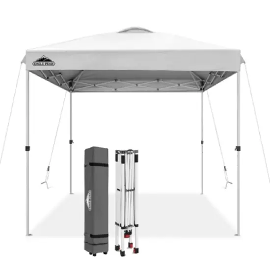 EAGLE PEAK 8x8ft Pop Up Canopy Tent Instant Outdoor Canopy with Wheeled Bag image {16}