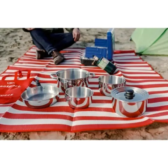 Stansport 7 Piece Stainless Steel Clad Cook Set image {9}