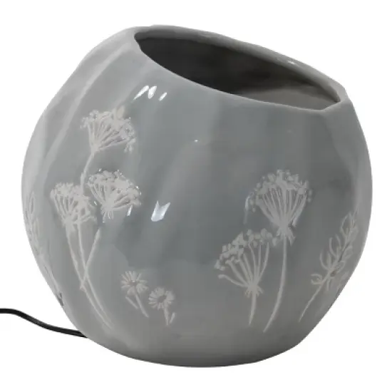 Multicolor Wildflower Ceramic Indoor Water Fountain With Pump - Foreside Home & Garden image {1}
