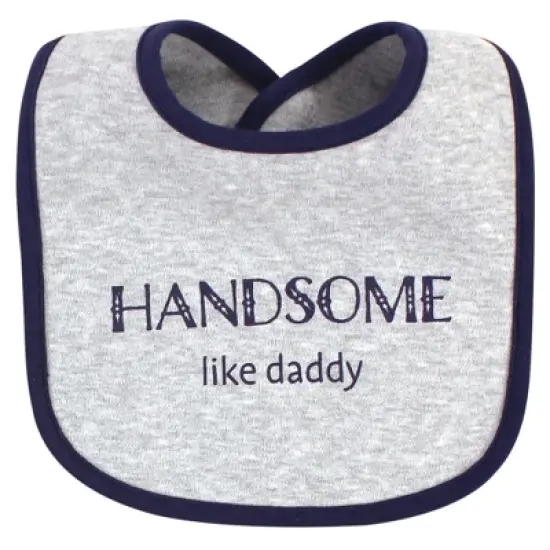Hudson Baby Infant Boy Cotton Bibs 10pk, Handsome Like Daddy, One Size image {8}