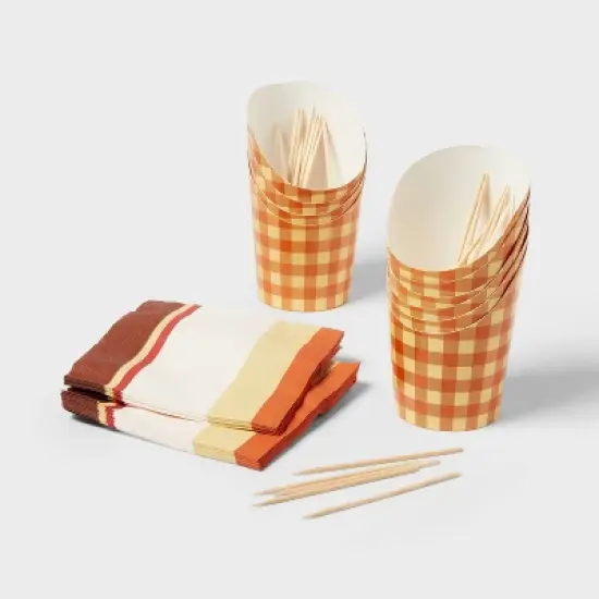 Paper Charcuterie Cup Napkin Skewer Set Natural - Room Essentials&trade; image {3}