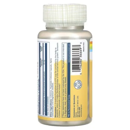 Solaray 5-HTP, 50 mg, 60 VegCaps image {2}