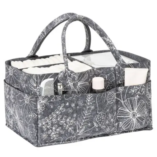 Sammy & Lou Printed Felt Storage Caddy - Floral image {3}