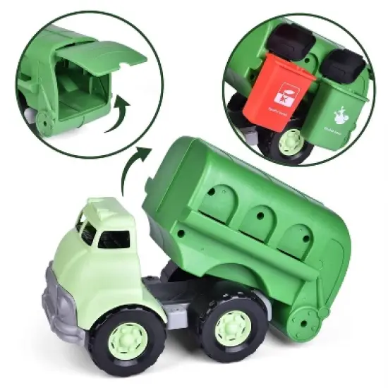 Fun Little Toys Green Toy Sorting Garbage Recycling Truck image {3}