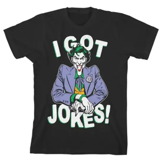 Batman The Joker I Got Jokes Black T-shirt Toddler Boy to Youth Boy image {6}