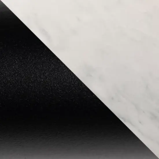Modern Minimalist Intersecting Tripod Leg Side Table Black/Faux White Marble - Saracina Home image {7}