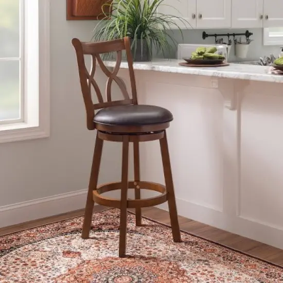 Madison Counter Height Barstool Rustic Oak - Powell Company image {1}