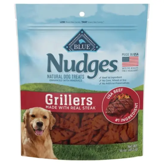 Blue Buffalo Nudges Grillers Natural Dog Treats with Beef Steak image {6}