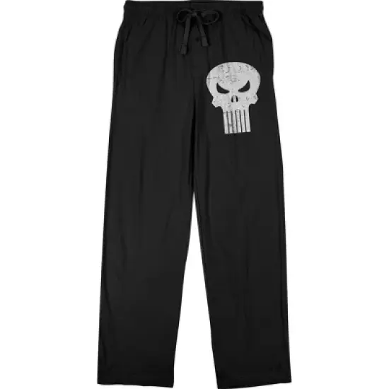 Marvel Universe Punisher Skull Men's Black Sleep Pajama Pants image {5}