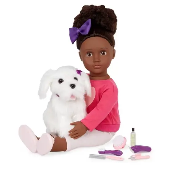 Our Generation Choyce & Jewel 18" Doll & Pet Grooming Set image {3}