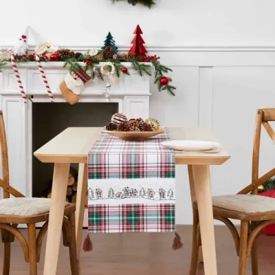 Avanti Linens Holiday Plaid 72" Runner image {1}