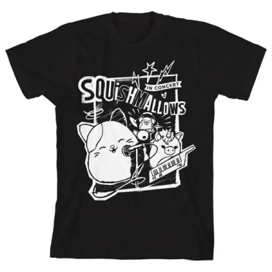 Squishmallows Rock Out Crew Neck Short Sleeve Black Youth Boy's T-shirt image {5}