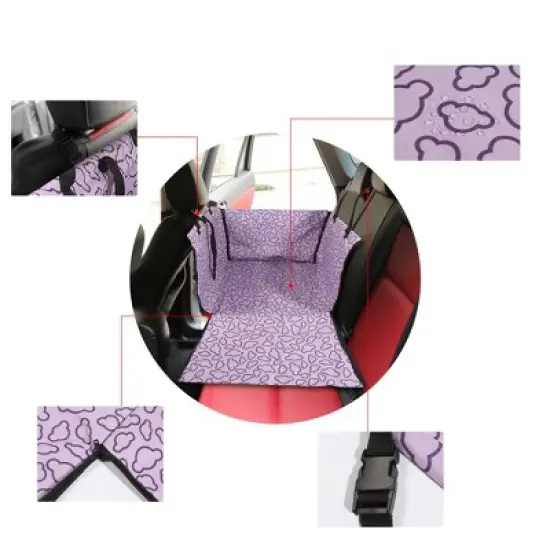 Unique Bargains Universal Car Dog Back Seat Cover Purple image {2}