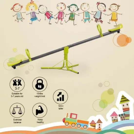 Costway Kids 360 Degree Rotation Seesaw Teeter Totter Outdoor Play Set Toy image {4}
