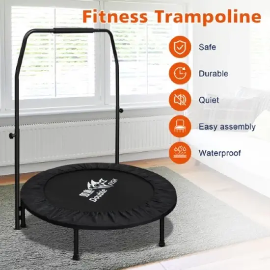 QingMoon Adjustable Foam Handle Trampoline durable, quiet, easy to assemble, and waterproof, Indoor & Outdoor Fitness Workout Exercise Equipment image {2}