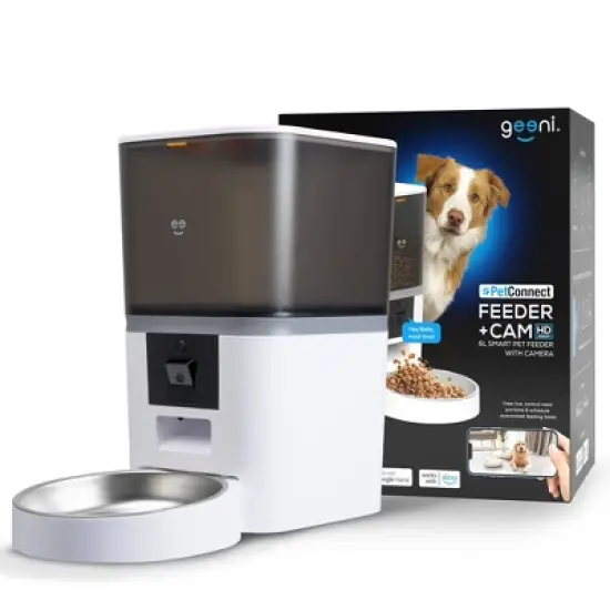 Geeni PetConnect Feeder + CAM 6L Smart Pet Feeder with Camera: Automated, App-Controlled, Treat Dispenser image {4}