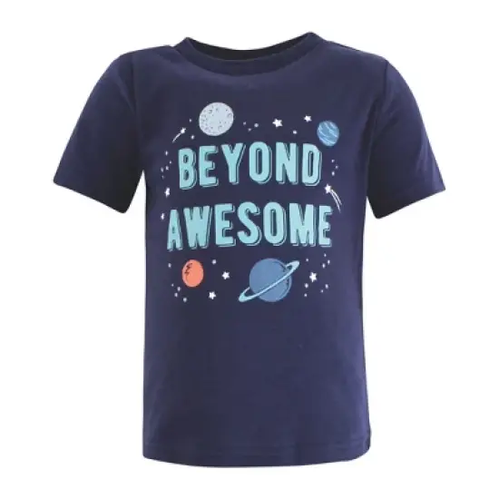 Hudson Baby Infant and Toddler Boy Short Sleeve T-Shirts, Beyond Awesome image {2}