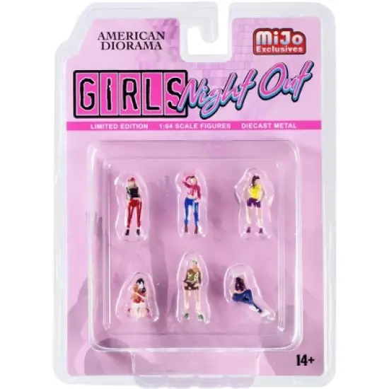 "Girls Night Out" 6 piece Diecast Figurine Set for 1/64 Scale Models by American Diorama image {1}