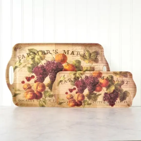 Pimpernel Abundant Fall Large Melamine Handled Tray - 19.25" x 11.5" image {3}