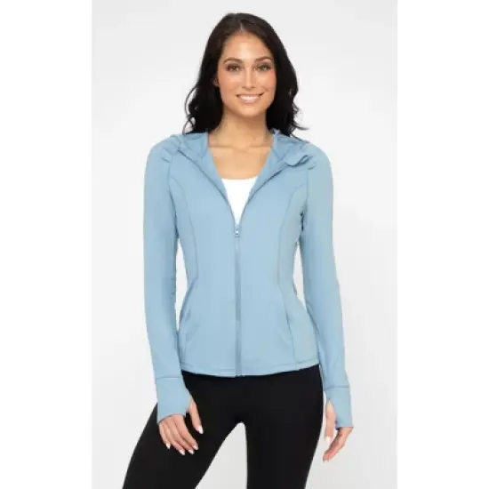 Yogalicious - Women's Slim Fit Hooded Track Jacket image {20}