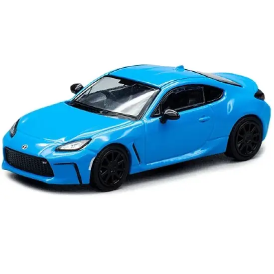 Toyota GR86 RHD (Right Hand Drive) Neptune Blue 1/64 Diecast Model Car by Pop Race image {1}