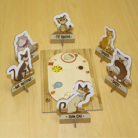 Cat Crimes Card Game: ThinkFun Board & Creative Play, 1-2 Hour Session, Includes Game Pieces & Board image {6}